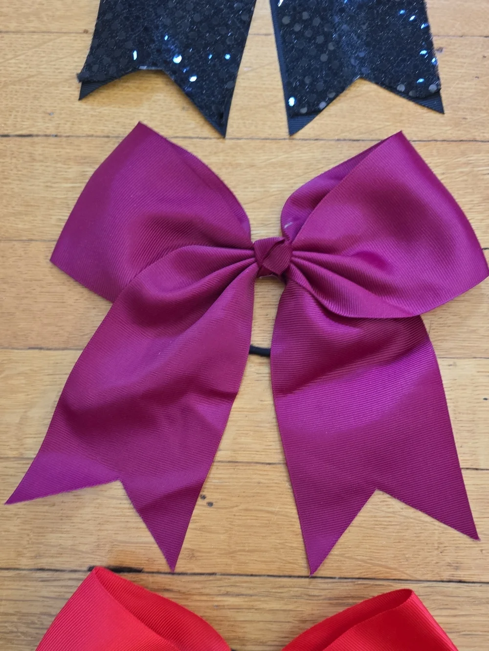 Handmade Lot of 13 Cheerleading Hair Bows, Multicolor, EUC, OS